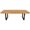 Homeroots 59" Natural And Black Solid Wood And Iron Live Edge Coffee Table 569546 - alternate 2