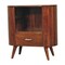 Homeroots 30in Chestnut Solid Wood Oval Accent Cabinet With One Drawer 654288 - alternate 3