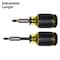 Klein Tools 8-in-1 Multi-Bit Adjustable Length Stubby Screwdriver 32308 - alternate 2