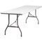 Flash Furniture Rectangle Folding Table, Plastic Top, White RB-3096-GG - alternate 1