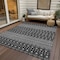 Homeroots 8' X 10' Gray Silver And Charcoal Tribal Washable Indoor Outdoor Area Rug 582569 - alternate 2
