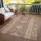 Homeroots 10' X 14' Brown Geometric Washable Indoor Outdoor Area Rug 607433 - alternate 2