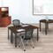 Regency Kee Training Table W/ 2 Cadence Nest Chairs, 60 in W, 24 in L, Neo Walnut MT6024NWBPBK23BK - alternate 2