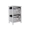 Homeroots 12.5" X 16" X 25" White Blue Portable 2 Drawers 364165 - alternate 5
