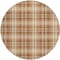 Homeroots 8' Brown Black And Beige Round Plaid Washable Indoor Outdoor Area Rug 597131 - alternate 3