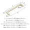 Amerock Monument 5-1/16 inch (128mm) Center-to-Center Golden Champagne Cabinet Pull, 10PK 10VMP36571BBZ - alternate 2