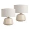 Jonathan Y Mikel 17.25" Organic Modern Tapered Sculptural Textured Ceramic-Look Resin LED Table Lamp, Crea, 2PK JYL5610A-SET2 - alternate 2