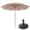 Villacera 9-Foot Outdoor Patio Umbrella with Base, Beige 83-OUT5442B - alternate 3