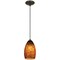 Access Lighting Champagne, Pendant, Oil Rubbed Bronze Finish, Brown Stone Glass 28012-1C-ORB/BRST - alternate 1