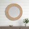 Homeroots 34" Brown Rattan Round Accent Mirror 574040 - alternate 1