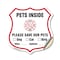Signmission Pets Inside Shield Sign Alert Please Sav, 18 Inch X 18 Inch, Vinyl Decal SHI-D-18-429 - alternate 1