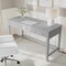 Martha Stewart Hutton Shaker Style Home Office 3 Drawer Desk in Gray w/Brushed Nickel Hardware ZG-ZP-20-GY-MS - alternate 2