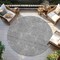 Homeroots 8' Gray And Ivory Round Geometric Washable Indoor Outdoor Area Rug 614073 - alternate 2