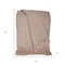 Homeroots 52" X 67" Brown Woven Cotton Chevron Throw Blanket with Fringe 548952 - alternate 3