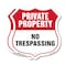 Signmission Private Property Shield Sign No Trespass, 18 inch X 18 inch, Plastic Sign, 2PK SHI-P-2PACK-18-454 - alternate 1
