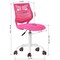 Homeroots Fuchsia and White Adjustable Height Swivel Rolling Office Chair 719300 - alternate 2