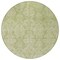 Homeroots 8' Artichoke Green And Beige Round Damask Washable Indoor Outdoor Area Rug 616510 - alternate 2