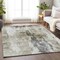 Homeroots 3' X 5' Taupe Ivory And Gray Abstract Washable Indoor Outdoor Area Rug 603149 - alternate 2