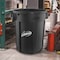 Libman Libman Trash Can, 32 gal Capacity, Polyethylene, Black, Snap-On Rounded Closure 1385 - alternate 2