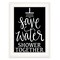 Homeroots Shower Together 1 White Framed Print Wall Art 407682 - alternate 1