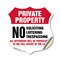 Signmission Private Property Shield Label Set No Sol, 18 Inch X 18 Inch, Vinyl Decal SHI-D-18-439 - alternate 1