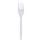 Empress Medium Weight Fork Polypro White Wrapped  Dense Pack, 1000PK E178001 - alternate 1