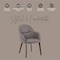 Leisuremod Elias Dining Chair Upholstered in Leather Velvet and Powder Coated Iron Legs EDC21BR - alternate 2