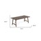 Homeroots 79" Walnut Rectangular Solid Manufactured Wood And Solid Wood Dining Table 486042 - alternate 2