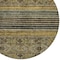 Homeroots 8' Gray Gold And Brown Round Medallion Washable Indoor Outdoor Area Rug 615904 - alternate 3
