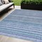 Homeroots 5' X 8' Sky Blue And Navy Blue Striped Washable Indoor Outdoor Area Rug 577806 - alternate 1