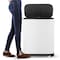 Happimess Beni Kitchen Trash/Recycling 16-Gallon Double-Bucket Step Trash Can w/ Odor Filter, Cotton White HPM1014C - alternate 2