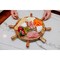 Picnic Time Family Of Brands Helmsman Lazy Susan Cheese Board with Tool Set, Acacia and Gold 904-11-512-000-0 - alternate 2