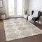 Homeroots 10' X 14' Ivory And Brown Floral Washable Indoor Outdoor Area Rug 610756 - alternate 3