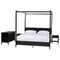Baxton Studio Primrose Mid-Century Black Fluted Wood King Size 4-Piece Canopy Bedroom Set 249-13820-13830-13822-ZORO - alternate 1