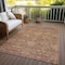 Homeroots 5' X 8' Brown And Tan Damask Washable Indoor Outdoor Area Rug 603372 - alternate 2
