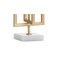 Jonathan Y Anya 20.25" Organic Modern Geometric Interlocking Rectangular Metal LED Table Lamp w/Marble Base, Gol JYL1039A - alternate 2