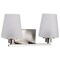 Nuvo Lune, 2 Light Vanity, Brushed Nickel Finish, Etched White Glass 60/8222 - alternate 4