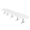 Skutchi Designs 18ft Conference Table With Power Unit | 18 Person Modular Racetrack Meeting Table | Harmony Series HAR-RAC-48X216-T-W960-NA - alternate 1