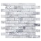 Apollo Tile Verre 11.7 in. x 11.7 in. Matte White Glass Mosaic Wall and Floor Tile 9.5 sq ft/case - 10 pack SEA88BR09WTA - alternate 1