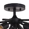 Vaxcel Estelle 3-Light 17 in W Matte Black Mid-Century Modern Sputnik Semi Flush Ceiling Fixture C0249R - alternate 2