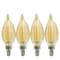 Bulbrite Spunlite 4w Dimmable C11 LED Filament Lght Bulb Candelabra (E12) Base - 2100K Amber, 250 Lumens, 4PK 862786 - alternate 1