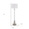 Homeroots 61" Chrome Traditional Shaped Floor Lamp With White Square Shade 526307 - alternate 2