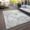 Homeroots 9' X 12' Ivory Beige And Taupe Floral Washable Indoor Outdoor Area Rug 589546 - alternate 2