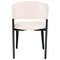 Leisuremod Aspen Collection Modern Dining Chair Black Frame in White ACBL51W - alternate 2