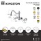 Kingston Brass Two-Handle Wall Mount Tub Faucet, Brushed Brass KS1027BEX - alternate 2