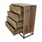 Homeroots 28" Brown Solid Wood Five Drawer Gentleman's Chest 489198 - alternate 2