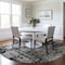 Homeroots 8' Black And Gray Round Abstract Washable Indoor Outdoor Area Rug 597934 - alternate 2