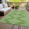 Homeroots 10' X 14' Green And Ivory Geometric Washable Indoor Outdoor Area Rug 598567 - alternate 3