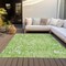 Homeroots 3' X 5' Lime Green And Ivory Striped Washable Indoor Outdoor Area Rug 596686 - alternate 2