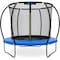 Campior 8ft Pumpkin Trampoline with Inner Enclosure, Safe Poles, UV Mat, Galvanized Springs, Easy Assembly RMTRMP84BLUE - alternate 1